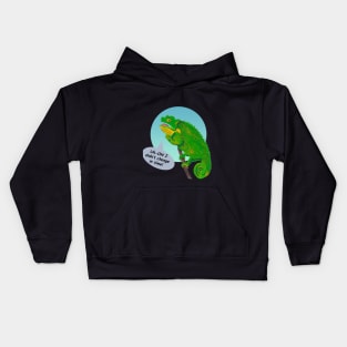 Late Chameleon in Ink and Marker Kids Hoodie